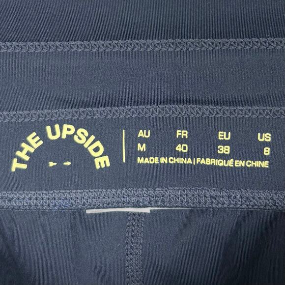 The Upside Womens Leggings Activewear Yoga Running Black Blue Yellow Size 8 - Picture 3 of 7